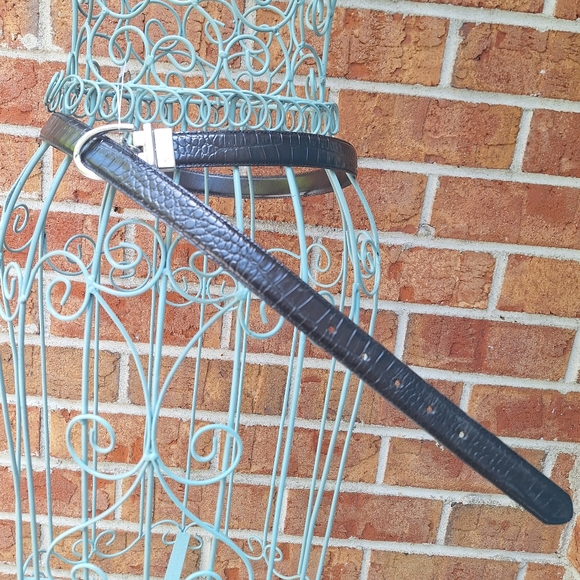 Ralph Lauren Genuine Leather Reversible Belt Alligator / Smooth Embossed Leather - Picture 16 of 17